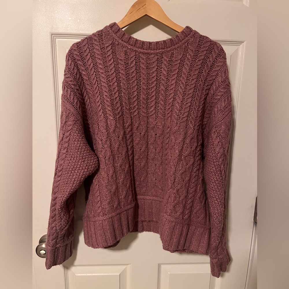 Lucky Brand Women's Cable Knit Sweater - Mauve